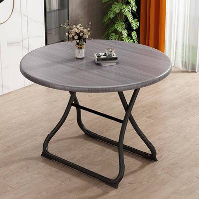 折圆桌小叠桌户型吃饭桌可折叠桌子餐桌阳桌台休闲zPi8Wib6便携摆