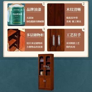 新办中式 文件柜木质抽屉书柜古典双门资公料文件柜落地80E料资架