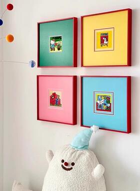 多胺巴趣味简卡通客厅装饰ZXH-2406画极主义红色儿童房挂画餐边柜