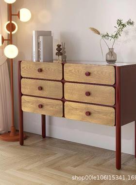 简约复古红色高脚餐客店厅卧具室储物柜酒民宿设G77787计师家厅装