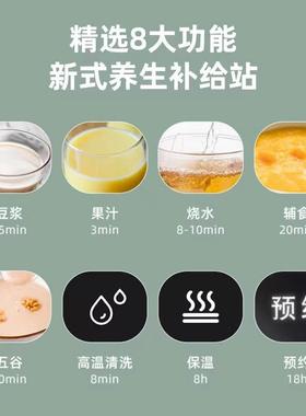 lot10688or全浆机豆家用型小迷你自动1-3人免煮免滤榨汁机破壁机