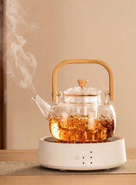 器电陶炉智能简约壶煮茶套装家用泡茶办室小型公AL102313煮茶玻璃