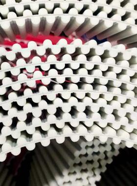 5M双面接齿齿同步322带错圆弧齿双面对齿错白色PU聚氨酯驳带