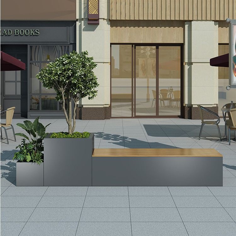 户外不锈钢花箱坐凳组合