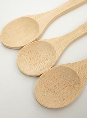 蜂蜜小竹勺13c无m调LBSZ迷羹你漆无蜡竹勺子雕刻lgo刻o字调料勺