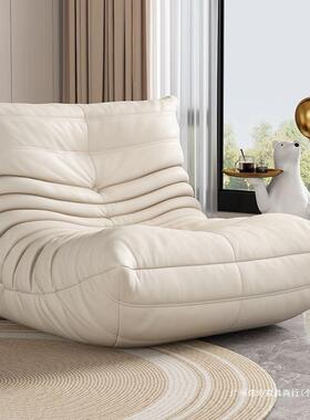 美式毛毛懒沙发ZUM睡可可躺客厅阳台卧人室单人沙发室内网虫红休