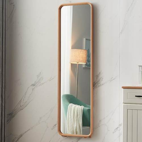 实木试全身落地镜家用壁挂式镜贴卧室挂衣一体网红墙穿衣镜A001衣