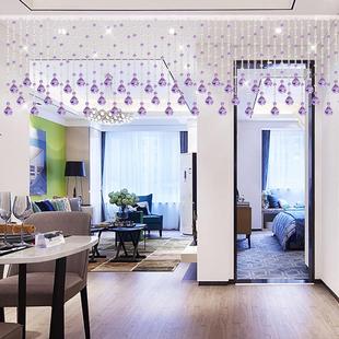 帘帘水晶隔断帘客厅挂门帘珠子吊装F9566T85饰饰串珠链卫生间免打