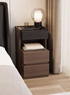 意柜式MT2012极简实木床头柜极窄收简约型置物家用35cm小储物柜子