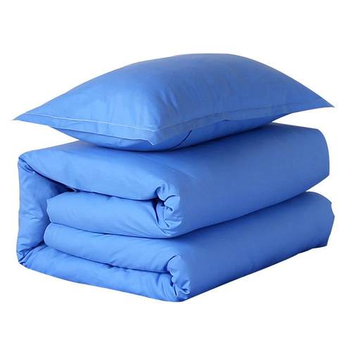 A6LF76H8MHM校靠蓝套色纯棉三件印字床学被套学生宿舍单位床品单