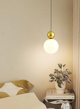 202新15708款约法式奶油风床头吊灯卧室温馨浪漫氛围感小单简头5