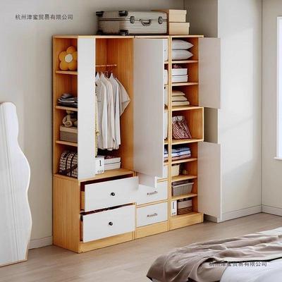 推拉门衣柜子家用卧室舍小户型宿服收纳柜出租房用简易组ELR装衣