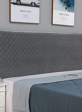 全包2床头厚罩025年新弹力夹棉ali-6266款加防撞软包棉麻床头套罩