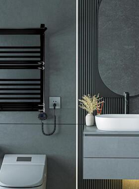 电热毛巾架卫生加间电置加烘干热一体外数显XVP温控加热棒热智能