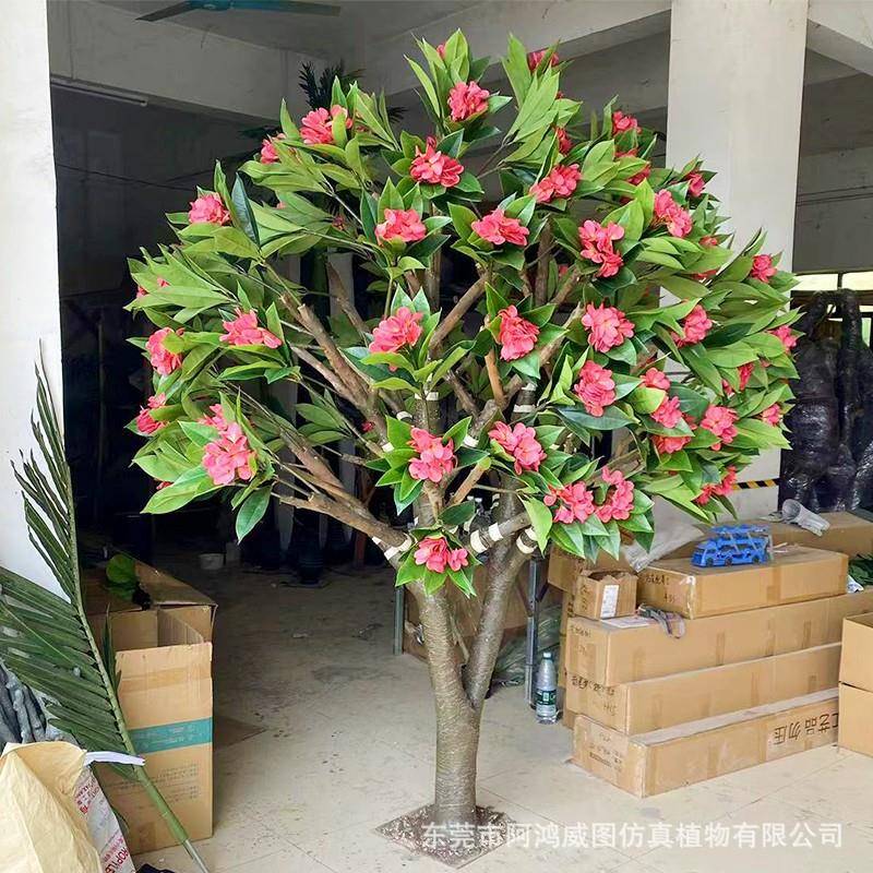 仿鸡蛋花婚庆树仿真鸡蛋礼堂装饰大型花人绿植造茶花树植物仿真树