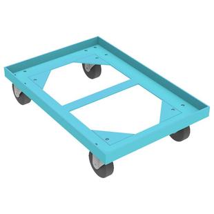 属乌龟车镀锌材269料框架焊后修金小补油漆3寸脚接轮周转箱搬运推