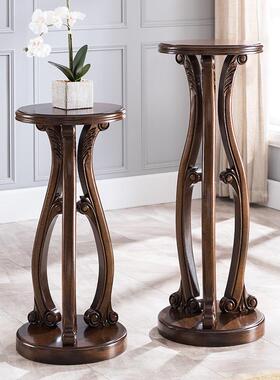 美式展全实木高脚花架客地厅落式阳台ZH-09065置物架绿萝爬藤示架