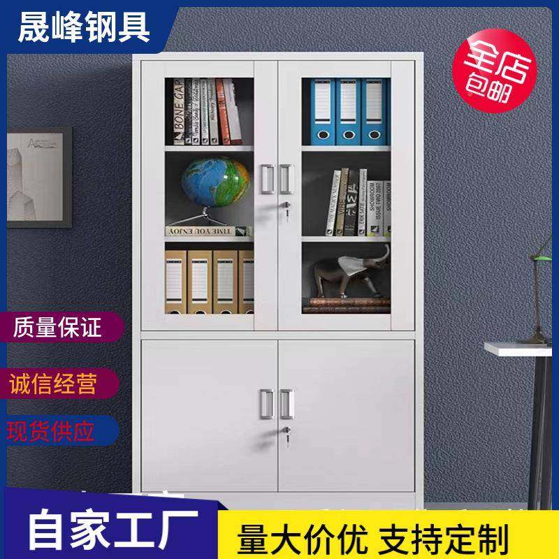 通节文柜凭证柜文办柜带锁收纳柜办公室档案件柜公铁皮柜资料双柜
