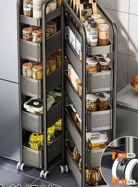 不房锈钢极置窄架隙缝收纳柜F98SMSMT厨夹缝物冰箱侧面抽拉柜卫生