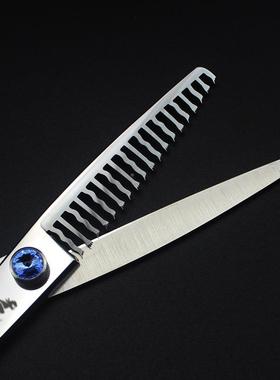 .55646寸高档鱼骨剪齿旋转柄牙剪宠物牙打薄剪