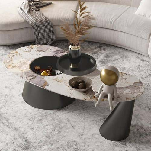 意极简岩锈板茶几客厅轻奢现储物高端设计咨询客服师家用代不钢茶