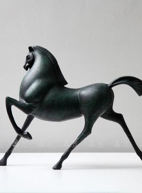 现代简约新中创意铝铸造唐马式摆样板间厅玄关电视柜家居件饰FSB5