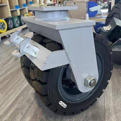 全地形弹簧加载双轮6寸22寸2脚5寸心橡胶减实震轮带刹K8816车功能