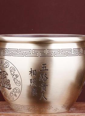 全铜进宝饰缸摆件铜水缸聚宝KPA盆招财厅风水摆设家居客玄关装艺