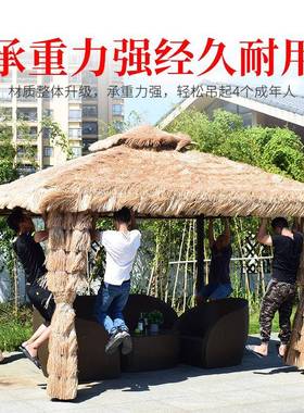 茅草亭子家乐民宿31918凉亭庭院室外户园外遮阳农棚雨棚遮阳花雨