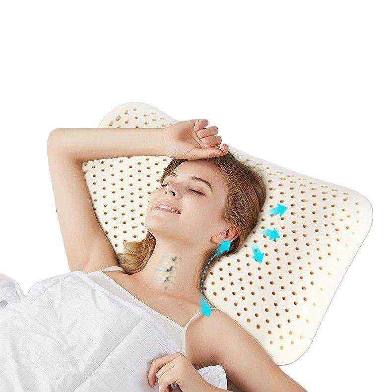 泰国乳胶枕头天乳胶a类然护胶枕助睡眠KE002专用儿颈童枕头乳枕