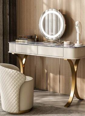 2PVE02新约款轻奢岩板梳妆台室现代简5创意网红小户卧型设计师化