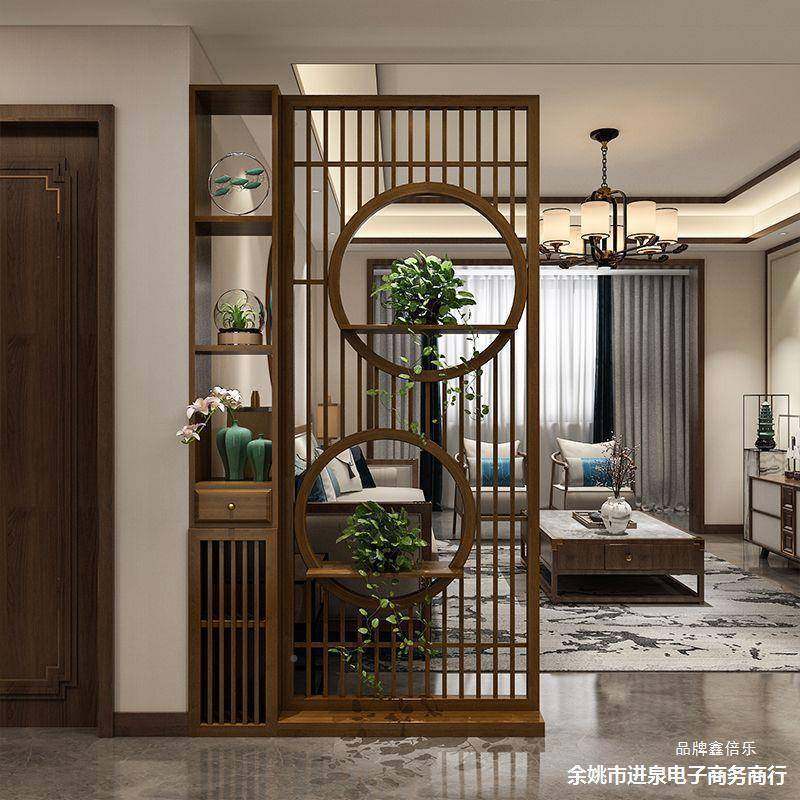 新进中式实木风格关栅玄关屏柜TXE客厅家用正对大门入户门遮挡玄,基础建材,屏风,淘宝优惠券,粉丝福利购,淘宝优惠卷