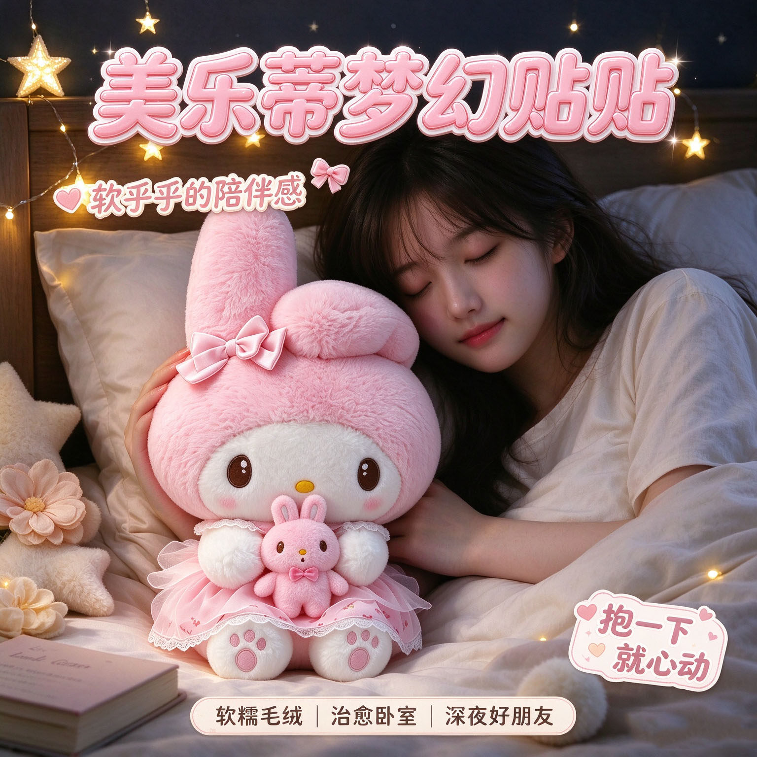 正版美乐蒂公仔玩偶毛绒公仔礼物