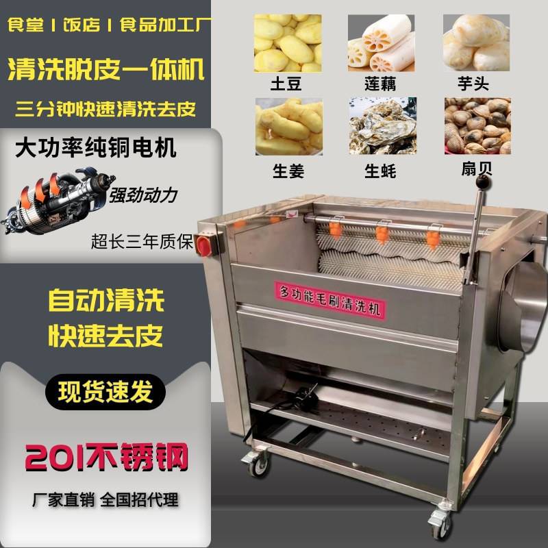 机猪蹄荸荠花生红枣毛脱生姜辊刷清洗头去皮萝卜地瓜魔芋土豆莲藕