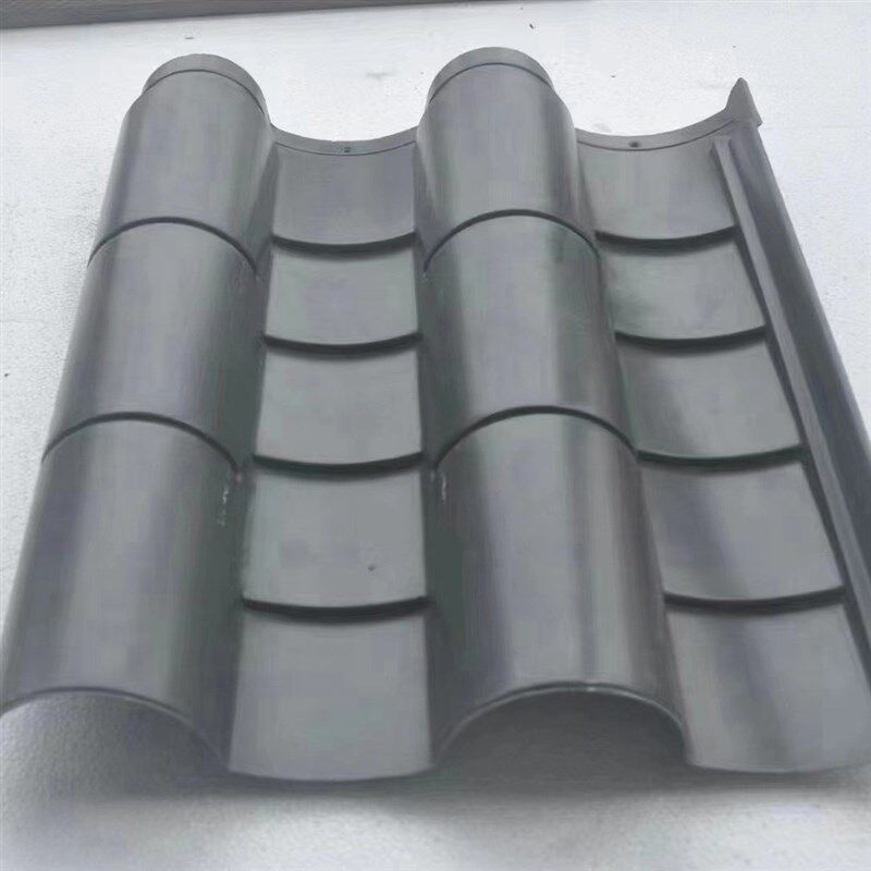 高分子仿古中式青瓦屋面瓦复古四合院连体瓦古建筒瓦屋面一体瓦围