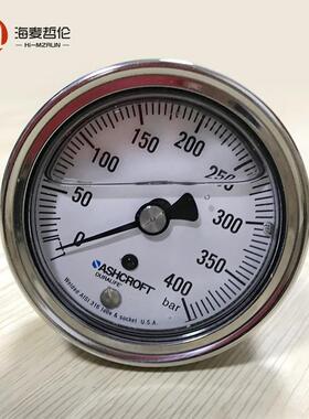 雅斯科ASHCROFT 251009-SWL-02B-400BR耐震螺纹轴向液压油压力表