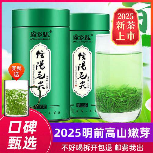 家乡妹信阳毛尖2025新茶明前特级高山嫩芽手工春茶叶绿茶散装250g