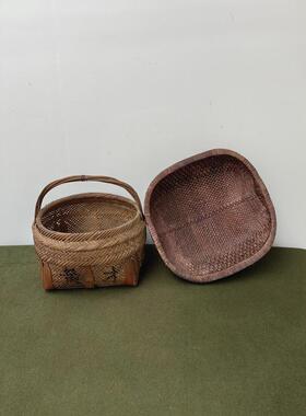 采购产品民俗，怀旧的旧物品，竹篮，柳条簸箕装饰品，农具，家庭