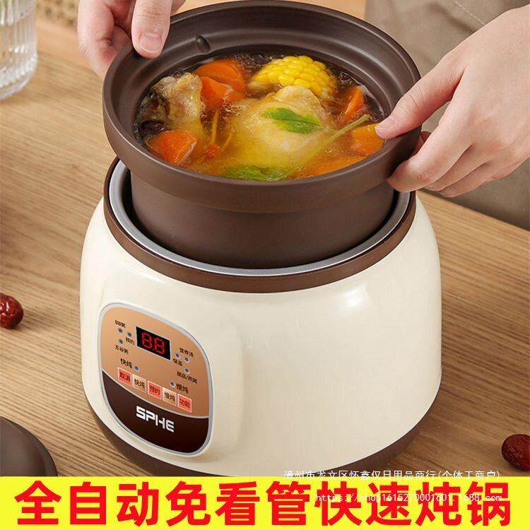 德国全自动紫砂电炖煲汤锅煮粥砂锅家用快速炖锅BB儿童煲粥