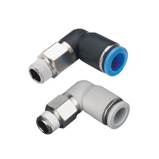 04螺纹L型二通PU气动气管快速接头 气动接头GPL4