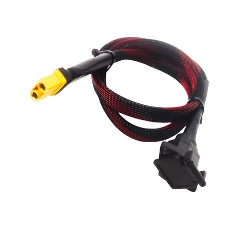 2.5米长度XT90母头转品字充电口约8平方10AWG特软纯铜镀锡硅胶电