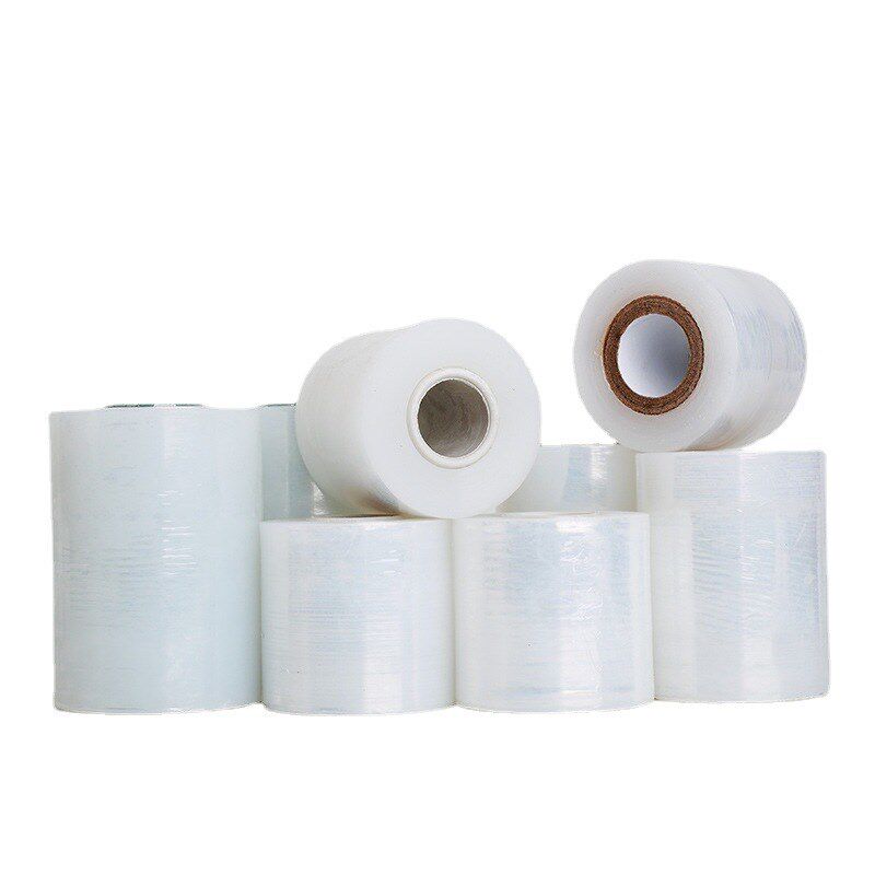 pe缠绕膜 嫁接透明小卷外卖打包伸缩捆菜透明自粘包装电线拉伸膜