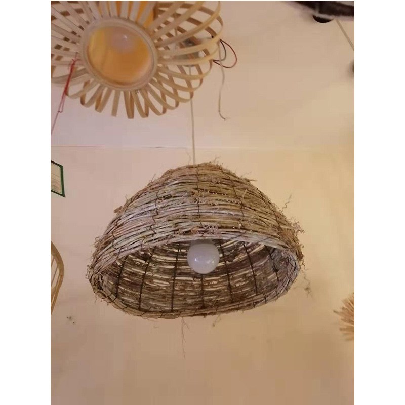 张家港市现代简约田园风格竹编吊灯个性创意中式饭店茶楼竹编吊灯