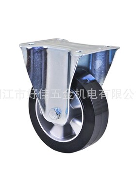 源头工厂产品150X50X55mm好佳牌欧洲款重型铝芯黑色橡胶定向脚轮