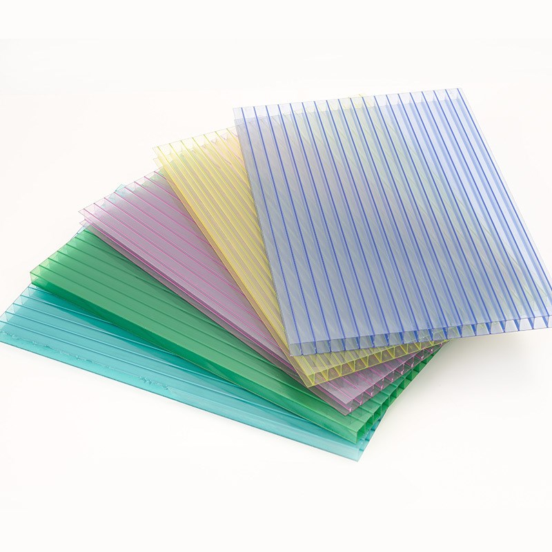 阳光板透明瓦雨棚车棚户外隔热板采光双层聚碳酸酯遮阳PC耐力板