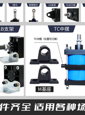 厂家直供QGB重型气缸 125X100160X200大推力大缸径标准可调铁气缸