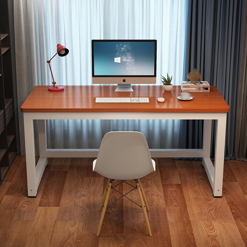 简约电脑桌台式家用现代桌子写字台简易学习桌钢木书桌双人办公桌