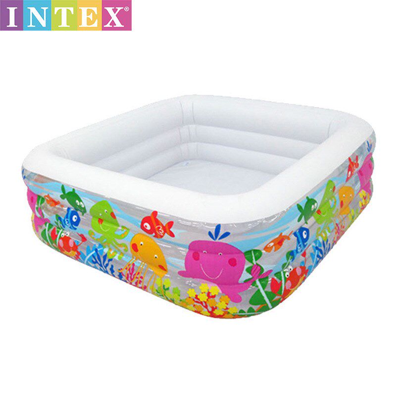INTEX戏水池57471水族馆水池宝宝游泳池家庭泳池澡盆户外便携水池