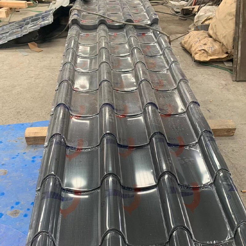 中式仿古瓦公园庭院铝合金金属仿古一体瓦 仿古铝瓦 铝镁锰琉璃瓦