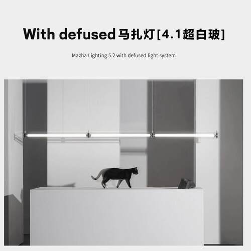 极简餐厅吊灯工作室几何岛台吊灯设计师吧台玻璃长条马扎灯